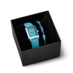 Комплект Coeur de Lion Petrol-Silver (часы и браслет) 7670/53-0627