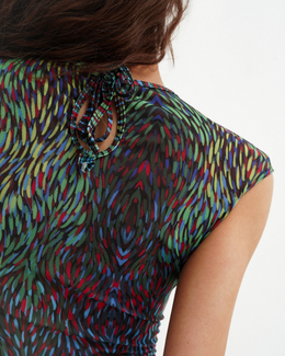 Слитный купальник "Smart 02" (мульти, зеленый)