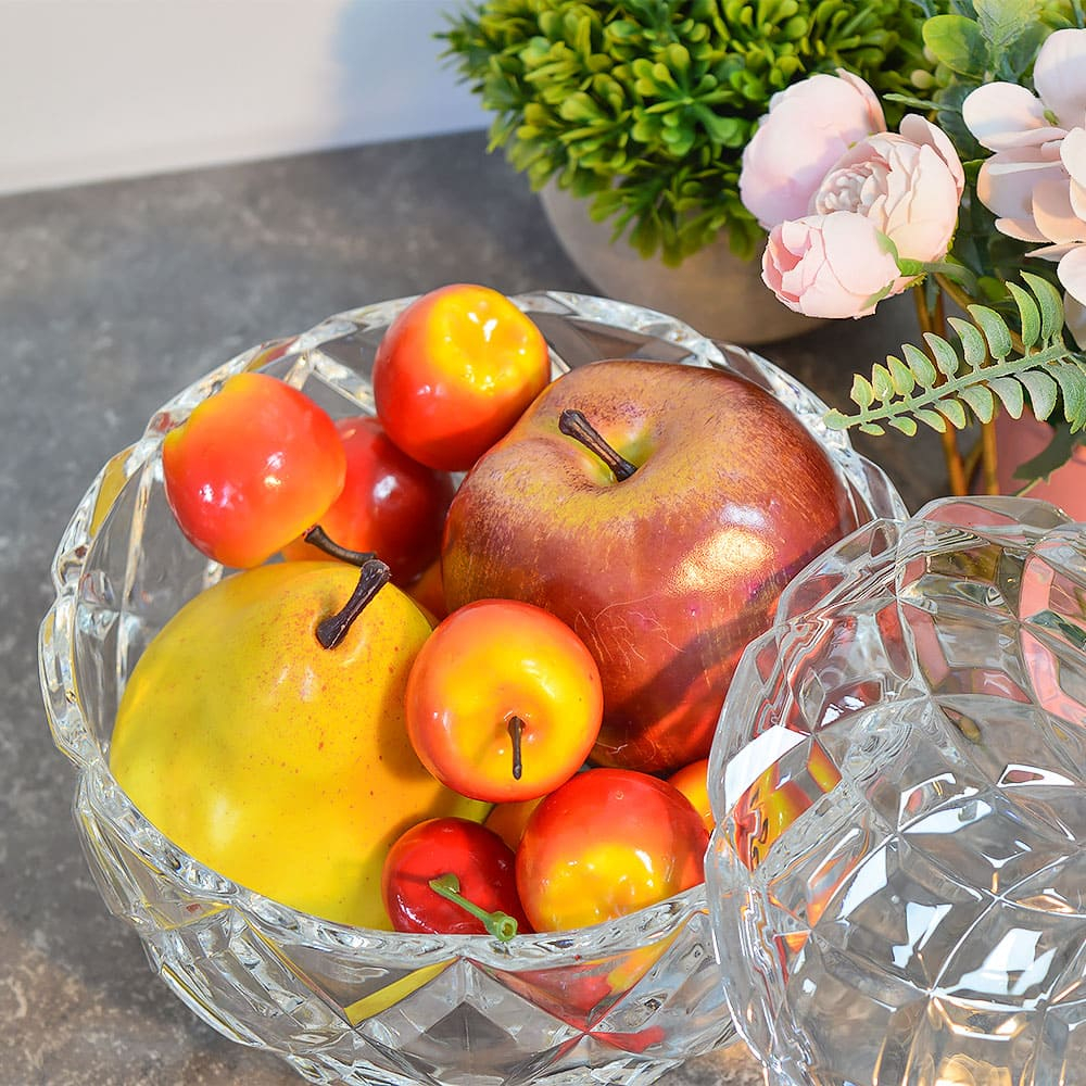 Ваза 1100мл с крышкой d15см h16,5см, DM613