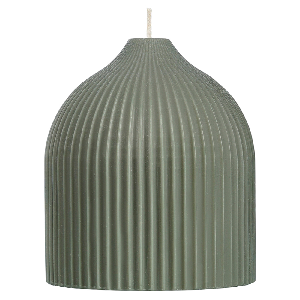 Свеча декоративная цвета шалфея из коллекции edge, 10,5см