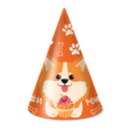 Колпаки праздничные «Счастливый корги», 6 шт.