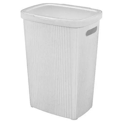 КОРЗИНА ДЛЯ БЕЛЬЯ VELVET, 450*360*630ММ, 60Л (Светло-серый флэк)