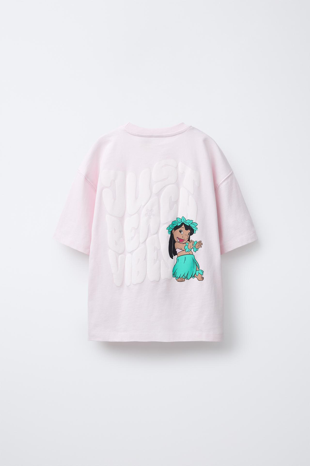 ZARA ФУТБОЛКА С ПРИНТОМ «ЛИЛО И СТИЧ» © DISNEY, РОЗОВЫЙ