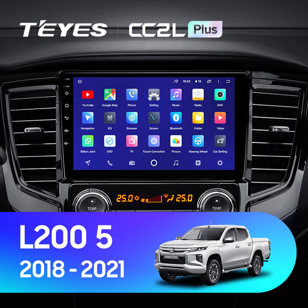 Teyes CC2L Plus 9" для Mitsubishi Pajero Sport, L 200 2018-2021