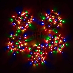 Комплект гирлянды на деревья 100 м., 5 лучей по 20 м, 24V, 1000 разноцветных LED ламп, черный ПВХ, LTC (KDD1000-11-1M)
