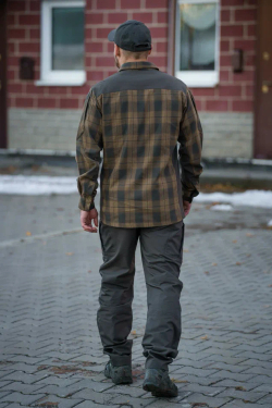 Рубашка тактическая FREEDOM WERWOLF фланель, Темная олива клетка