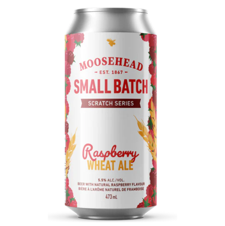 Пиво Мусхед Смолл Бач Распберри Вит Эль / Moosehead Small Batch Raspberry Wheat Ale 0.473 - банка