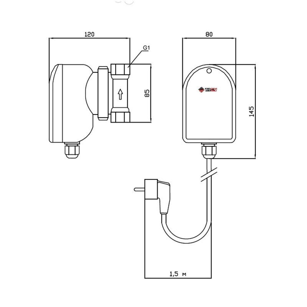 Насос рециркуляционный для ГВС Taen CP15-1,5