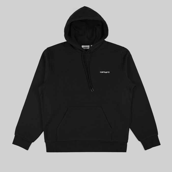 Толстовка мужская Carhartt WIP Script Embroidery Hooded артикул:I033658_black - купить в магазине Дайс