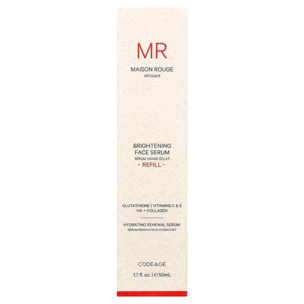 Codeage, Maison Rouge Skincare, осветляющая сыворотка для лица, запасной блок, 50 мл (1,7 жидк. унции)