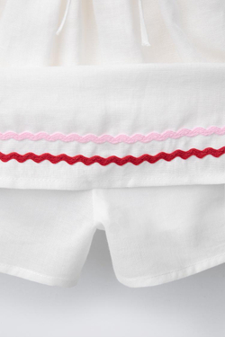 ZARA ЮБКА-ШОРТЫ ИЗ СМЕСОВОГО ЛЬНА С ВОЛНИСТОЙ КРОМКОЙ, СВЕТЛЫЙ ЭКРЮ