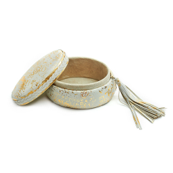 Шкатулка «Белый лебедь». Цвет белый