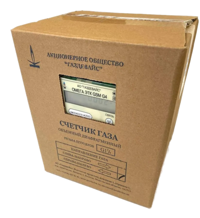 Счётчик газа ОМЕГА ЭТК GSM G-4 левый 1 1/4"