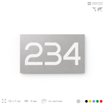 Номер на дверь 234, табличка на дверь для офиса, квартиры, кабинета, аудитории, склада, серый 120х70 мм, Айдентика Технолоджи
