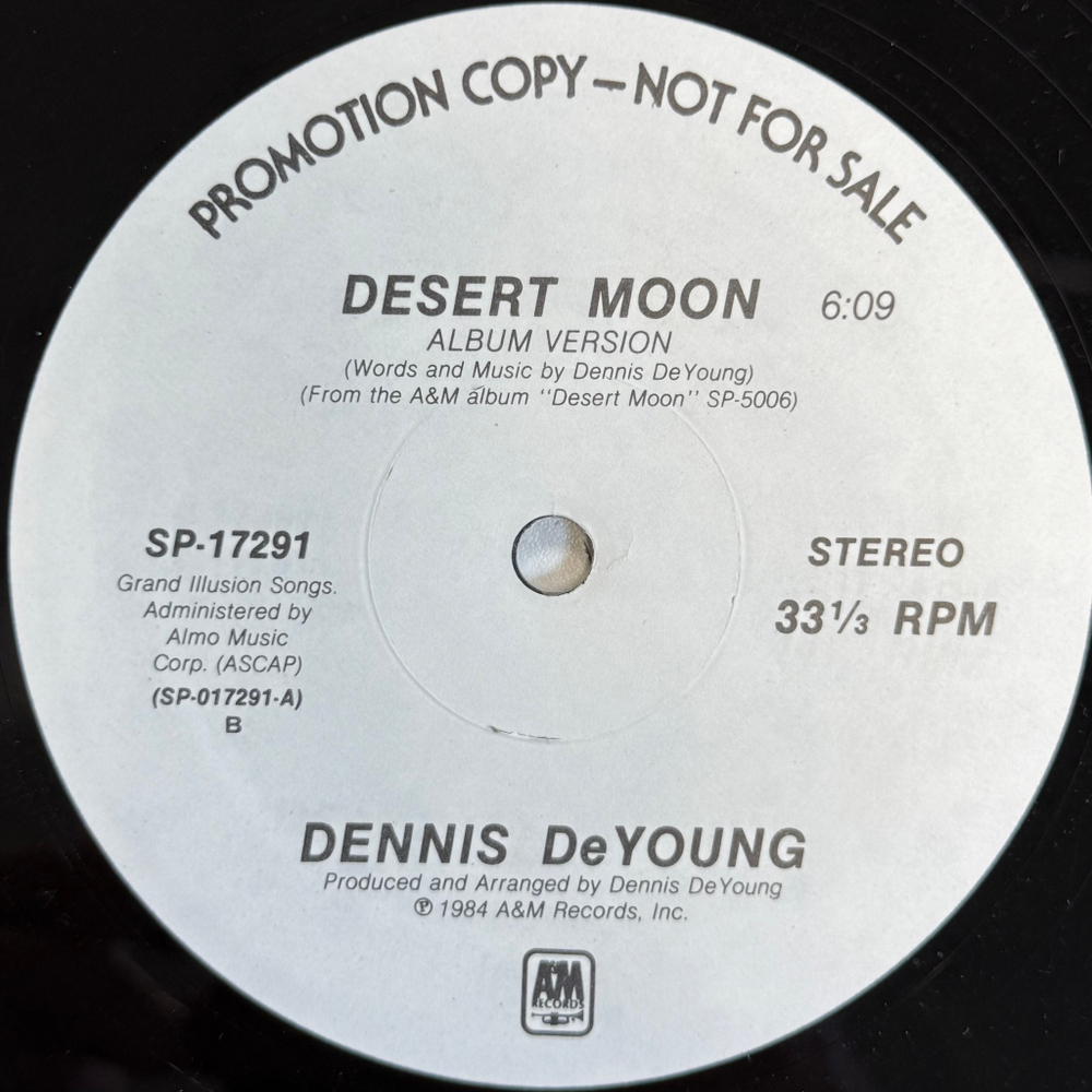 Dennis DeYoung ‎– Desert Moon (США 1984г.) 12", 45 RPM