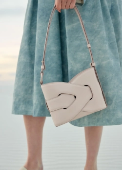 POLENE СУМКА NODDE, ЦВЕТ МЕЛА