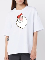 Футболка больших размеров с принтом дед мороз