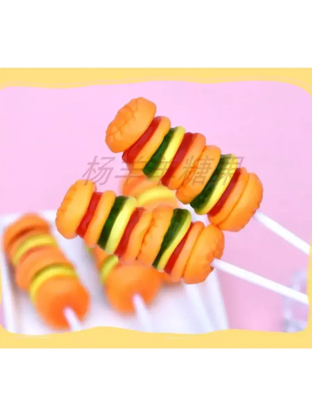 Жевательный мармелад Бургеры на палочке 15 г * 60 шт