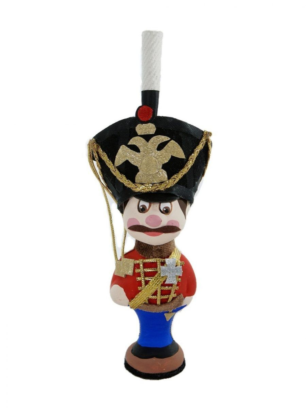 Кукла-потешка сувенирная фарфоровая Потешного промысла Гусар