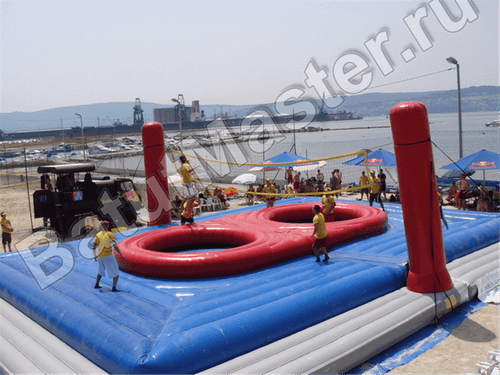 Площадка для игры в Боссабол 18*9*5 м, двухуровневый