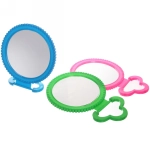 Зеркало настольное в пластиковой оправе «Бусинки» круг, подвесное d-19см (Стикер на минивложение 15шт)