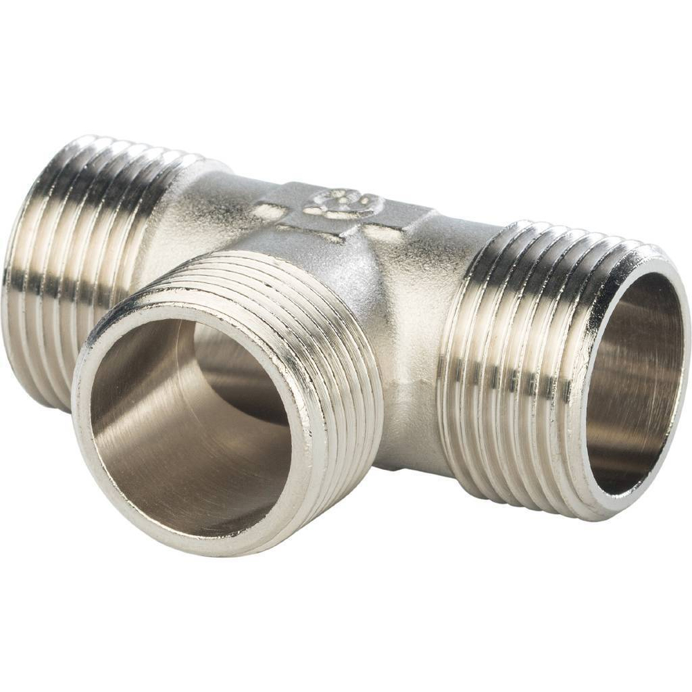 Тройник STOUT никелированный 3/4" НР