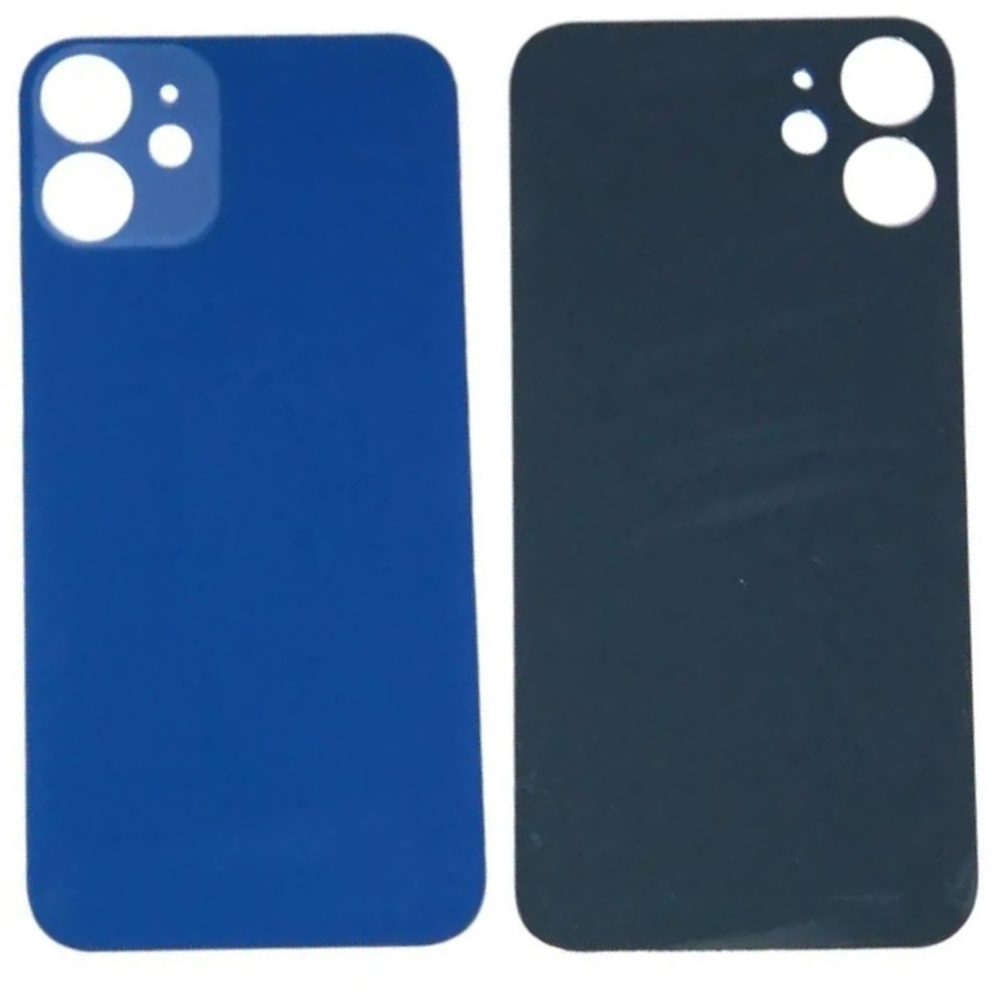 Задняя крышка для Apple iPhone 12 mini Синий (стекло, широкий вырез под камеру)