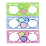 Линейка - спирограф Basir пластиковая, с фигурными вставками