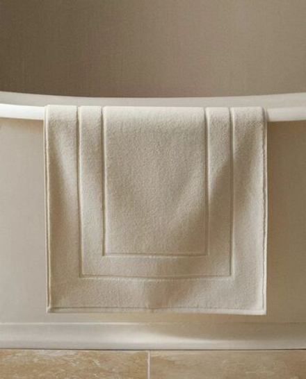 Zara Home - Нескользящий коврик для ванной из хлопка, бежевый, 55x80 см