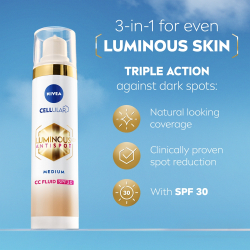 NIVEA Luminous 630 Anti Spot - Осветляющий CC-крем SPF 30, 40 ml