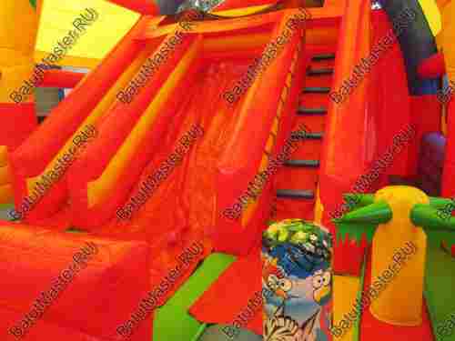 Коммерческий надувной батут "Страна Сафария БР" с крышей, 10*8*7 м