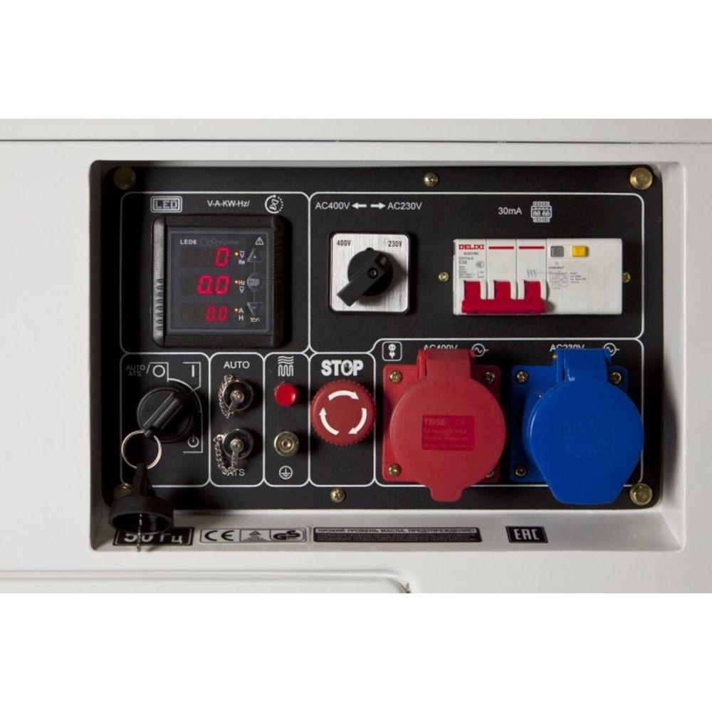 Дизельный генератор Hyundai DHY 8500-SE-T - [6.5 кВт / 220V-380V] эл. старт