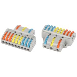 Клемма ЭРА NO-225-460 проходная разветвительная 222-4139 с рычагами 3/9 полюсов 0.08-2.5/4 мм2 (упаковка 1 шт.) | Клеммы