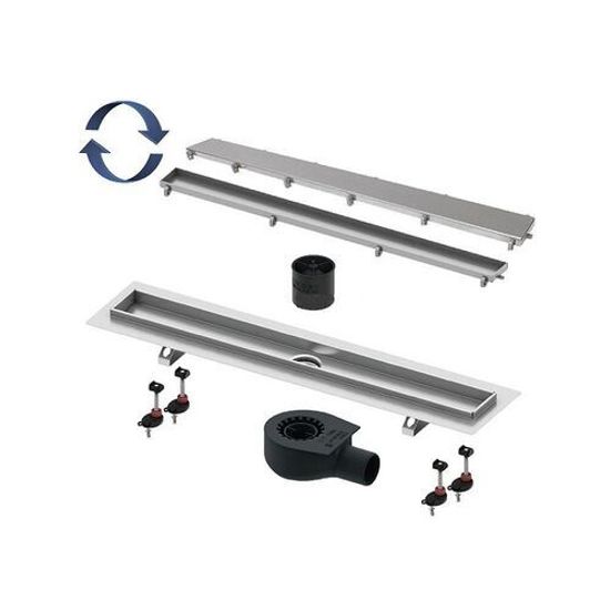 Дренажный канал TECE TECElinus 15103079 L=700 мм, 2 в 1 (tile/steel) с мембраной