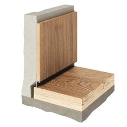 Теневой профиль универсальный анодированный черный, 2000x41x14 мм