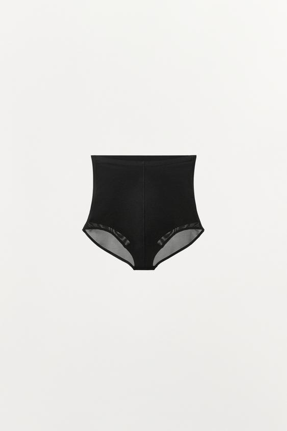 ZARA ТРУСЫ С ШИРОКИМ ПОЯСОМ ИЗ ПОЛИАМИДА, ЧЕРНЫЙ