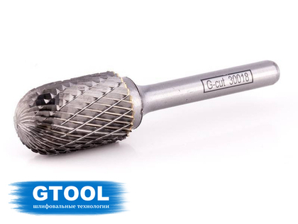 Борфреза GTOOL форма C цилиндр со сферическим концом, диаметр головки 16мм