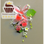 Цветочная ветка из сах.мастики,большая " Орхидея красная"