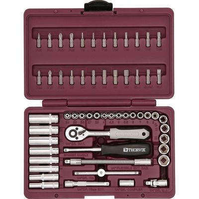 Набор инструмента THORVIK 1/4"DR, 57 предметов TS057 (UTS0057)