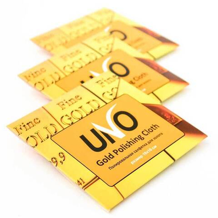 Салфетка "UNO" для полировки ЗОЛОТА, 10х10 см