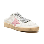 Женские Golden Goose Ball Star Sabot in White Nappa with Old Rose Leather Star