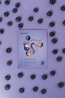 KORIKA SuperFruits Blueberry - Set of 5 Detoxifying Face Sheet Masks - набор масок для лица «Черника» со скидкой (с детоксикационным эффектом) /   / GTIN 2800010655089
