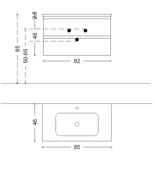 Armadi Art Тумба CAPOLDA 85 антрацит