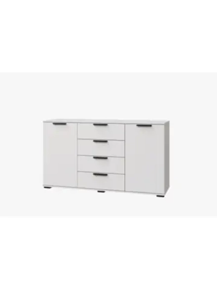 Комод для одежды белый 4 ящика 153х45х97 см