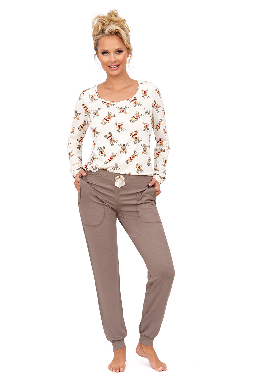 Reni long pyjamas Beige Donna