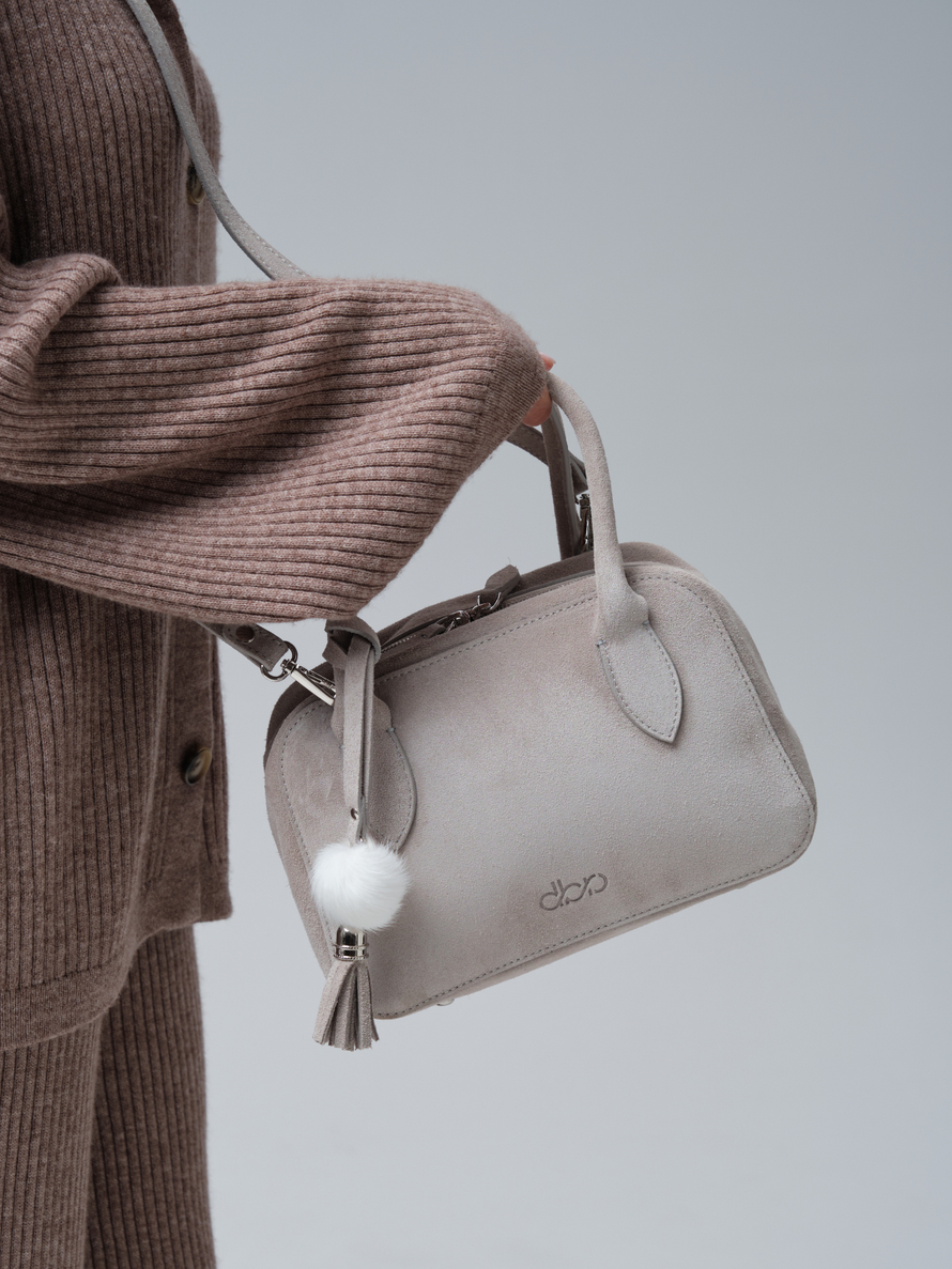 Замшевая сумка Polly DBR 31348 каменный