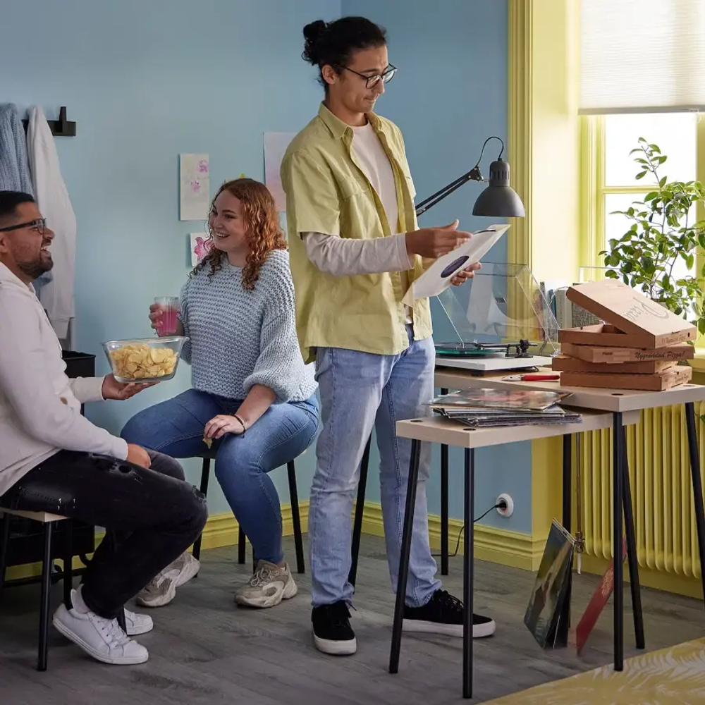 Набор кухонных столов - FRIDNÄS IKEA/ ФРИДНАС ИКЕА, 129х41х10 см, бежевый