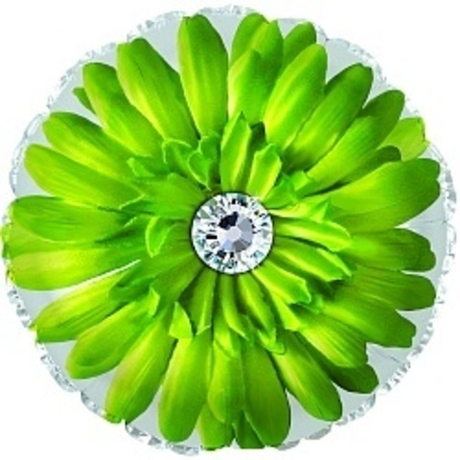 Шар фольга 45см. Гербера зеленая