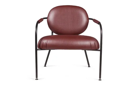 Лаунж-кресло Ego, бордовая экокожа