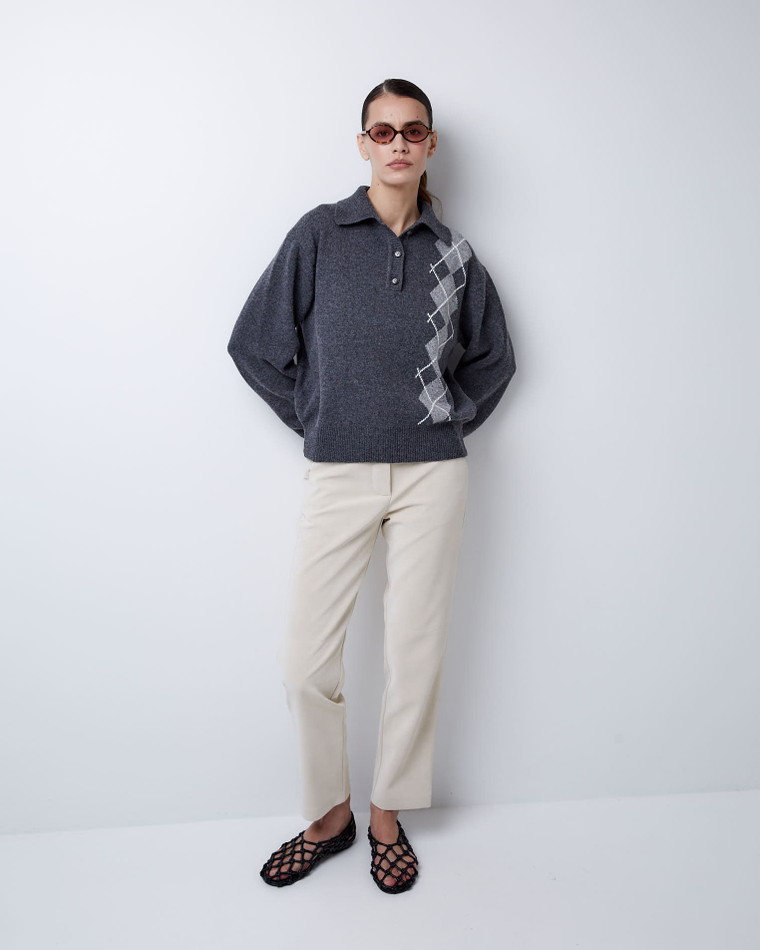 Брюки из искусственной замши молочный